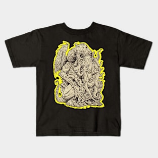 Zombie Art : Zombie Cthulhu (Pure Art Glow Series) Kids T-Shirt